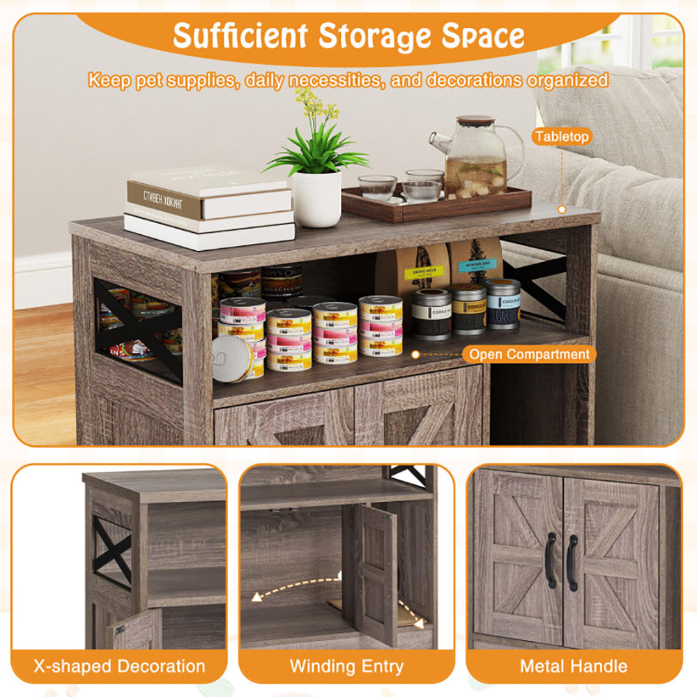 Cat Litter Box Enclosure Hidden Cat Box Furniture with Storage