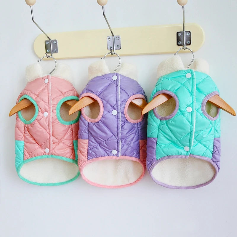 Winter Warm Dog Jacket, Windproof Fur Collar