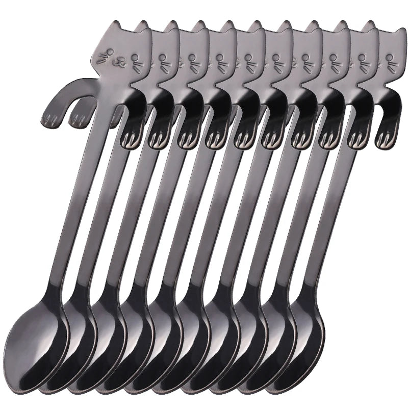 Stainless Steel Cat Coffee Spoon