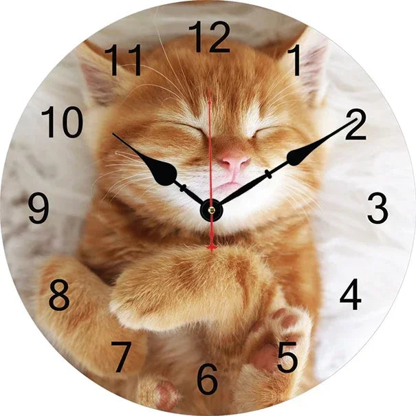 Pet Cat Wall Clock Multiple Designs