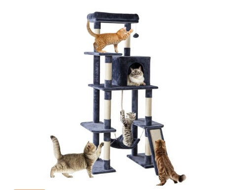 63-inch Large Multi-story Cat Climbing Tower