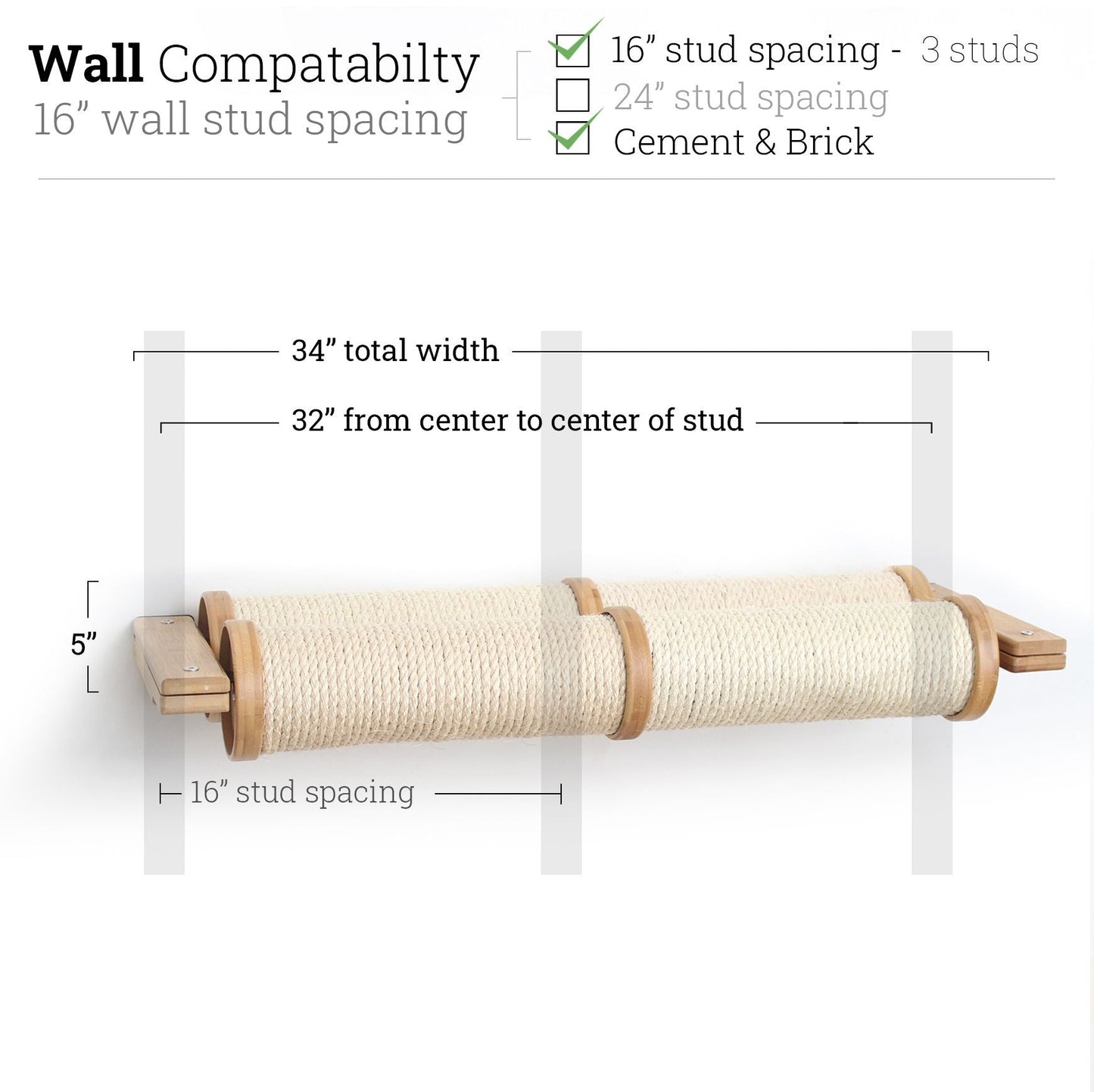 Horizontal Scratching Post for Cats