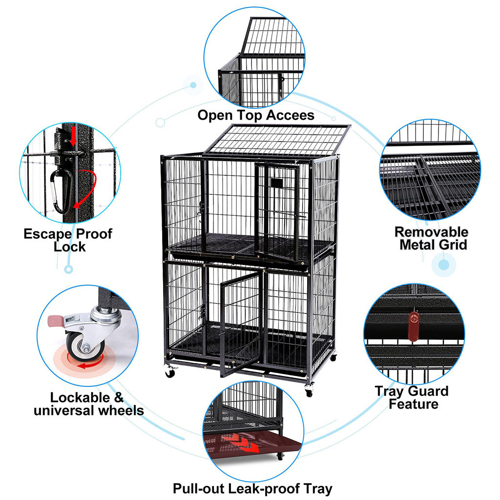 31" Two-Tier Dog Crate 46A