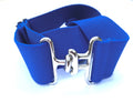 Thin Royal Blue + Silver Elastic Belt