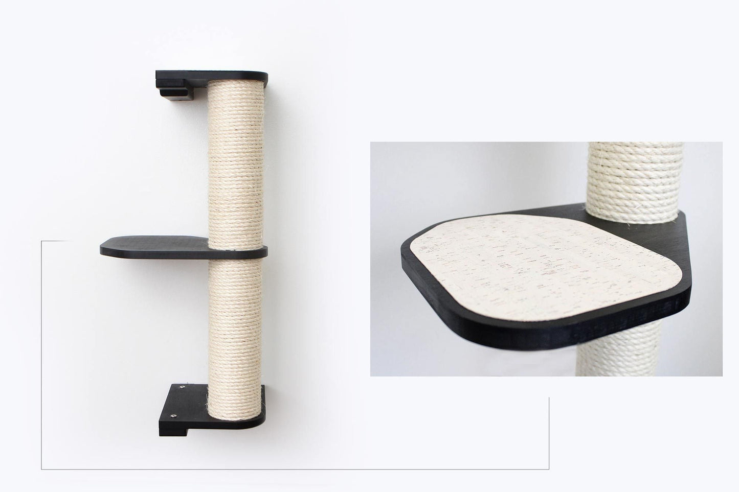 Wall Mounted Cat Climbing Pole - Sisal