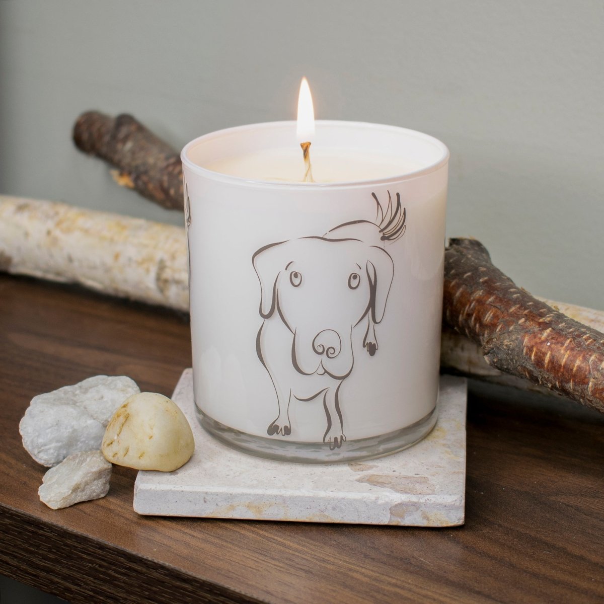 Large Dog Jar Candle - Big Stick Scent