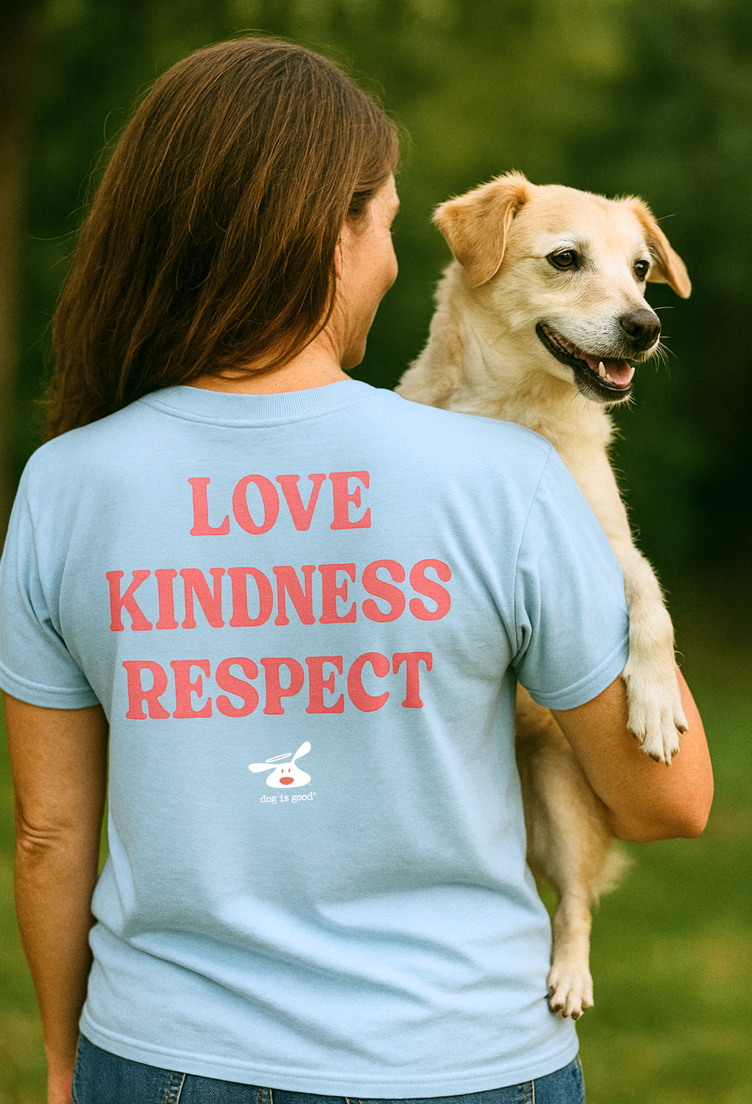T-shirt: Treat People Like Dogs (Light Blue)