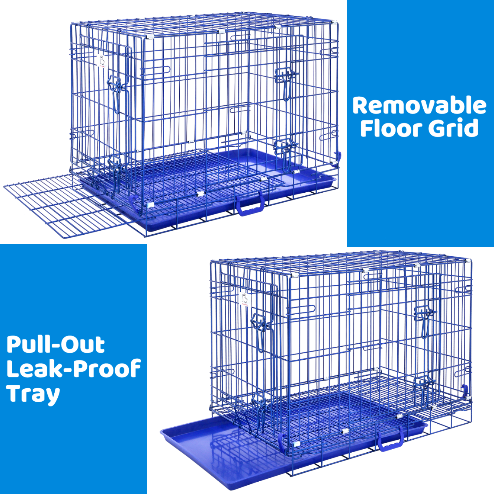 30" Collapsible Blue Dog Crate BLU30
