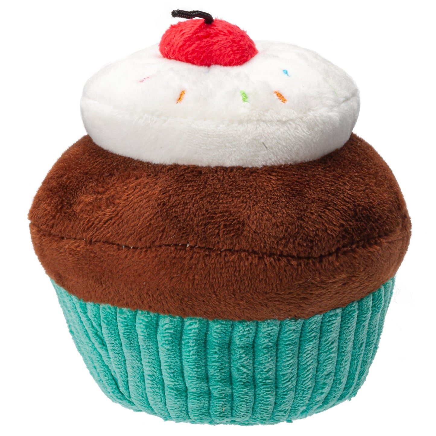 6" Cupcake Turquoise Dog Toy
