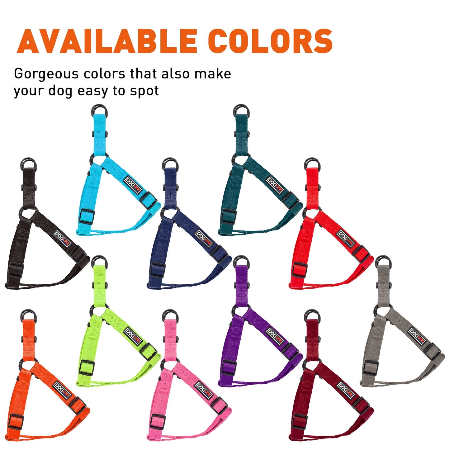Nylon Flat Step-In Dog Harness