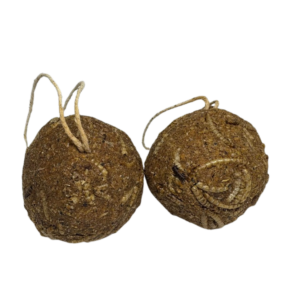 Quail & Gamebird Knödel — Enrichment Feed Ball with Mealworms 2 pack