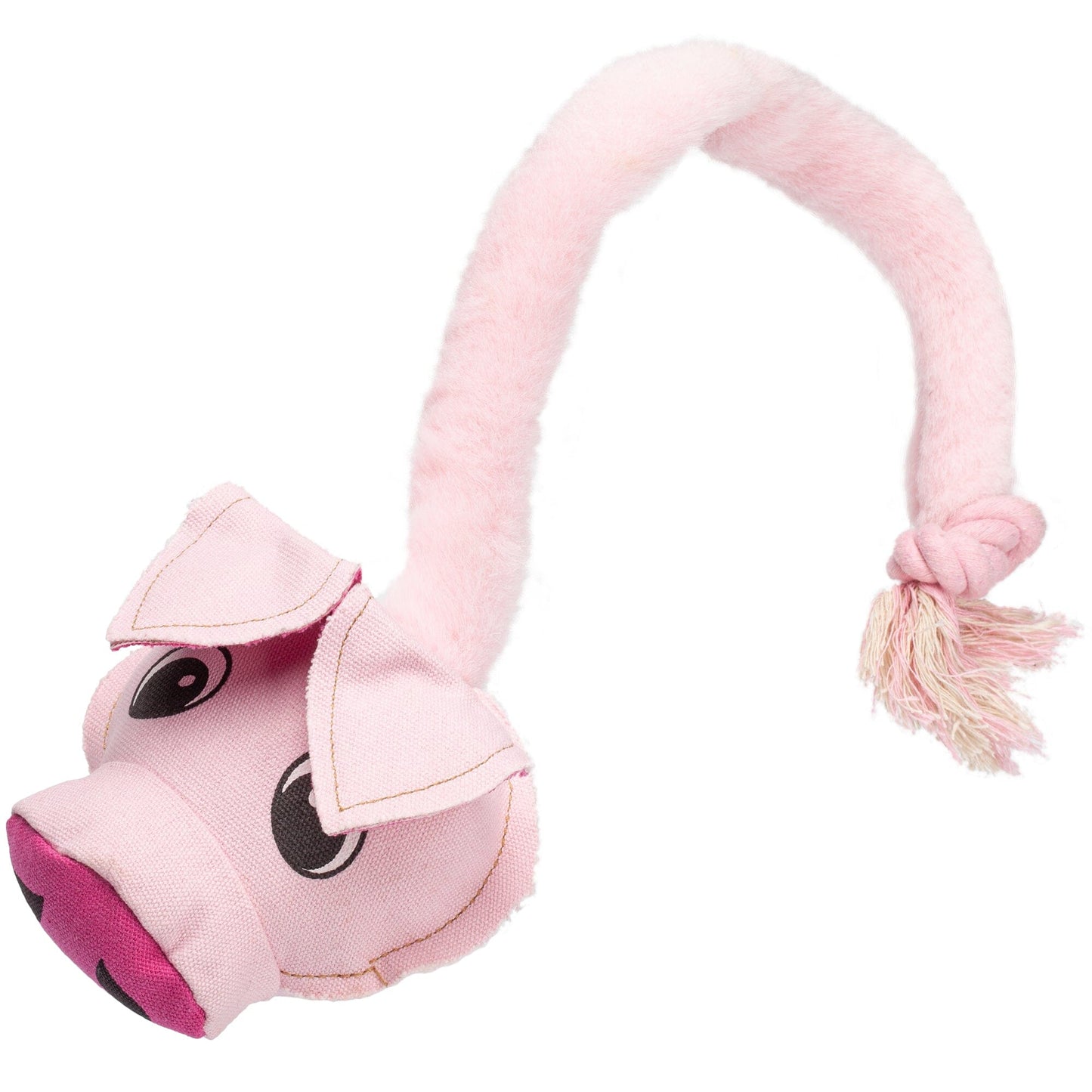22" Safari Pig Animal Toy with Embedded Ball & Rope