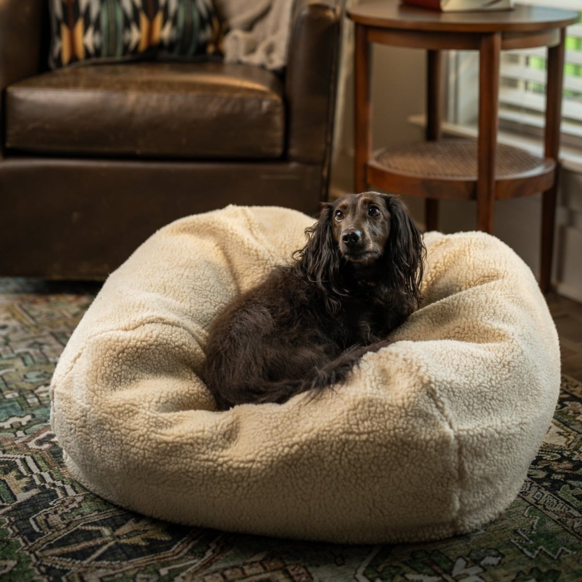 Sherpa Puff Ball Pet Bed
