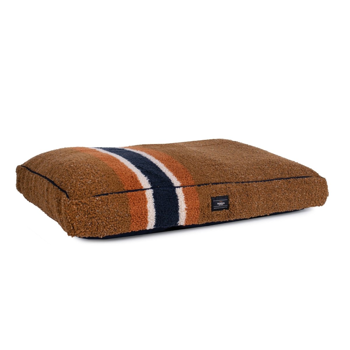 Shinola Brand Stripe Berber Napper Dog Bed