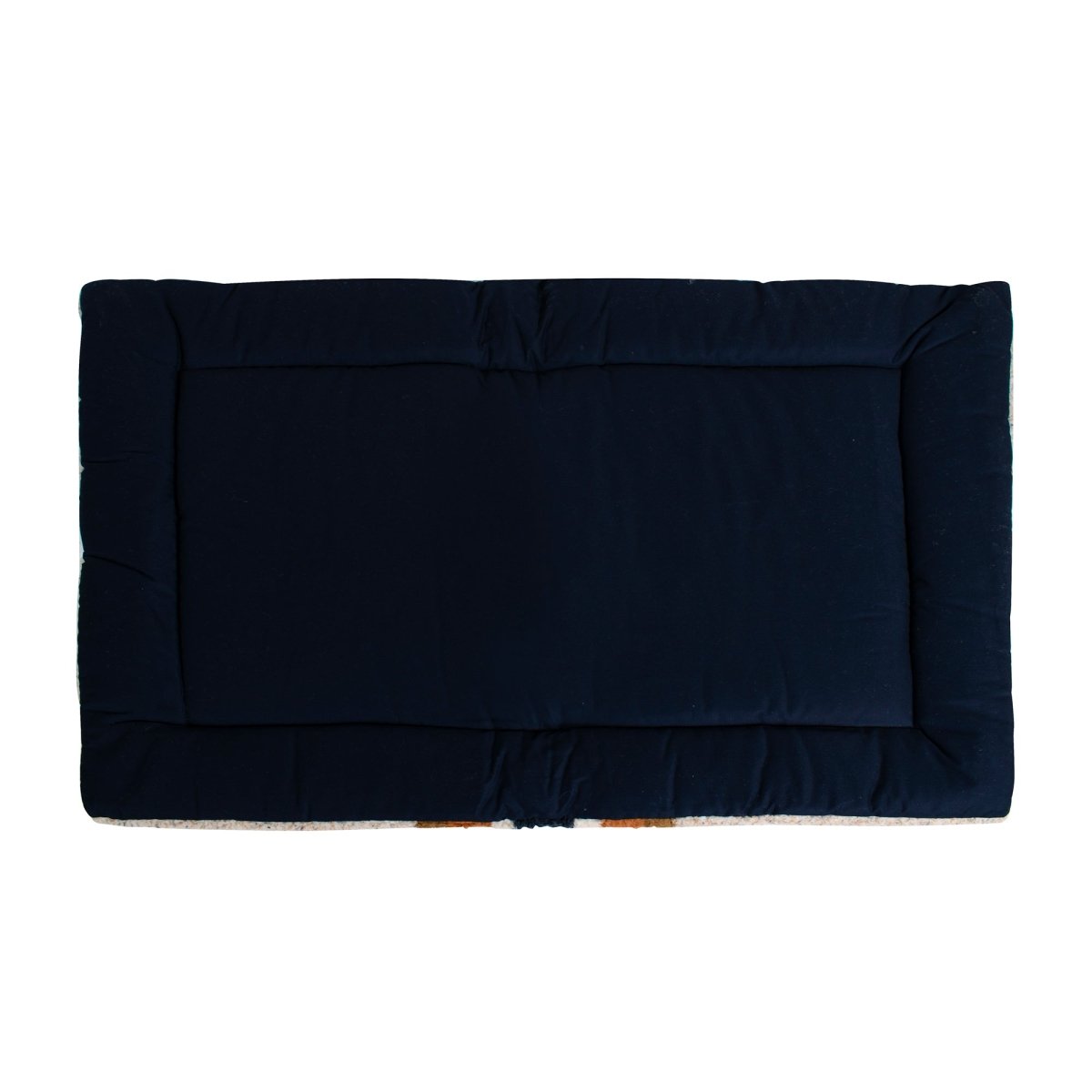 Shinola Brand Stripe Comfort Cushion Berber Dog Bed Oatmeal