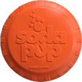 Bottle Top Flyer Rubber Frisbee for Dogs | Orange | Vet Approved | USA Made